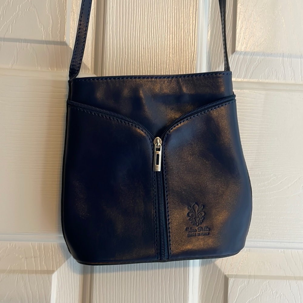 Navy Crossboody Vera Pelle